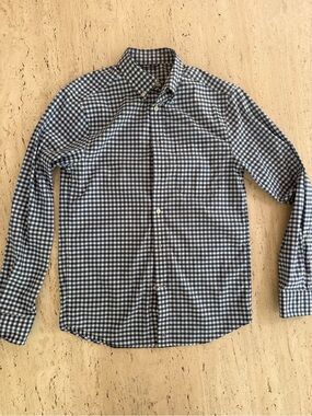 Men's Vinyard Vines Blue Gingham Button-Down Shirt, XS